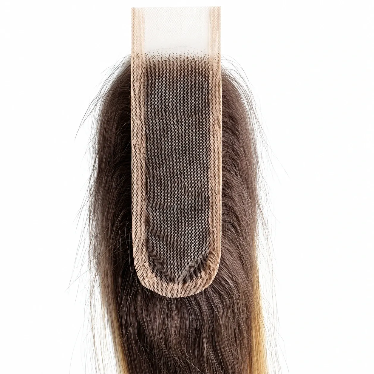Dark-root blonde closure