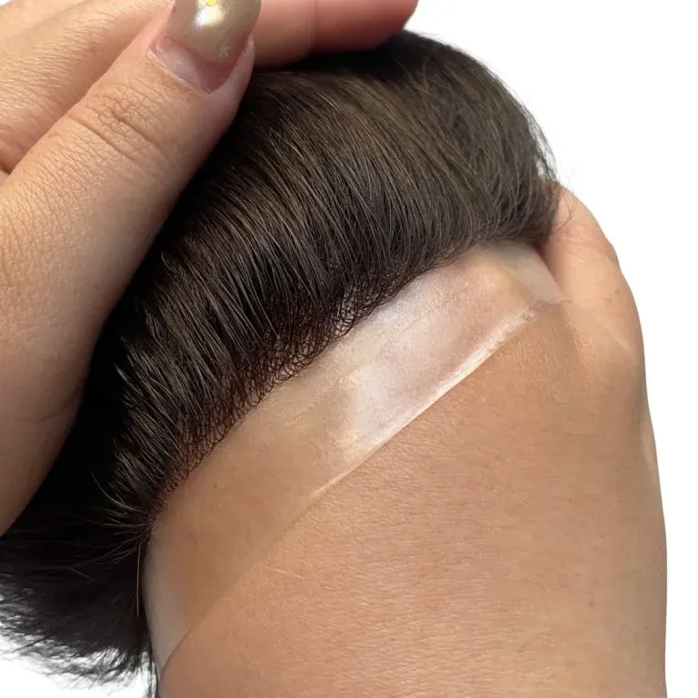 Premium V-Loop Poly Hair Frontal System 2×7″ — product photograph
