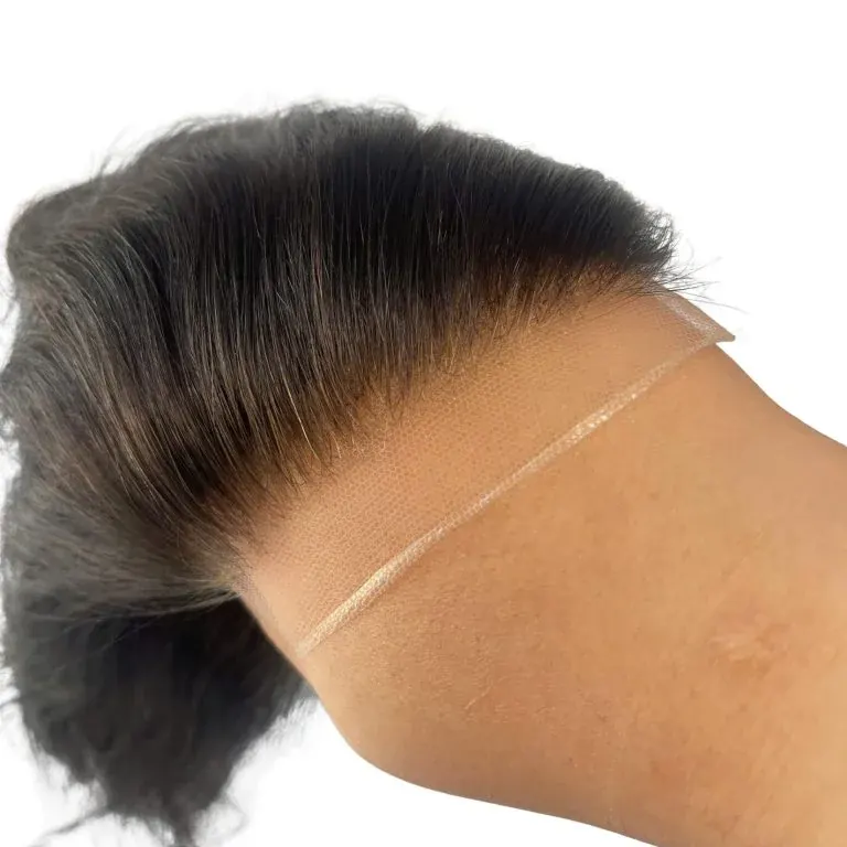 Men’s Lace Frontal 2×7″ Natural Hairline Design — product photograph
