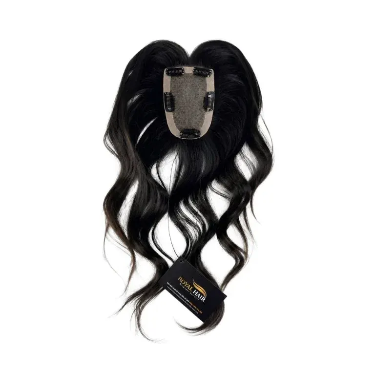 TOP12 AVA – Mini Silk Top Hair Topper 3×5″, Natural Scalp Effect for Crown Thinning