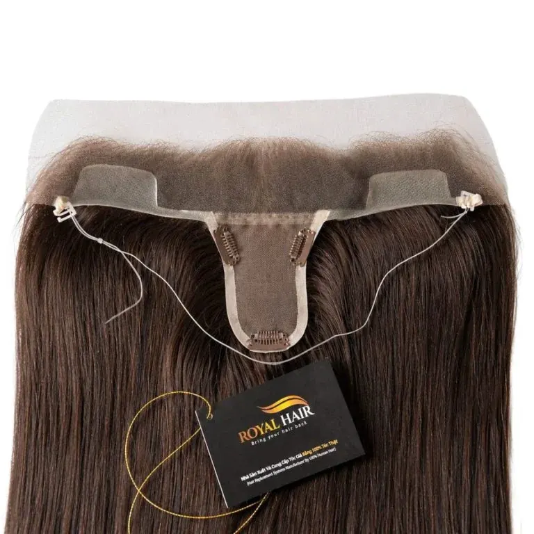 TOP17 AMELIA – Swiss Lace T-Line Hair Topper with Halo Wire Support