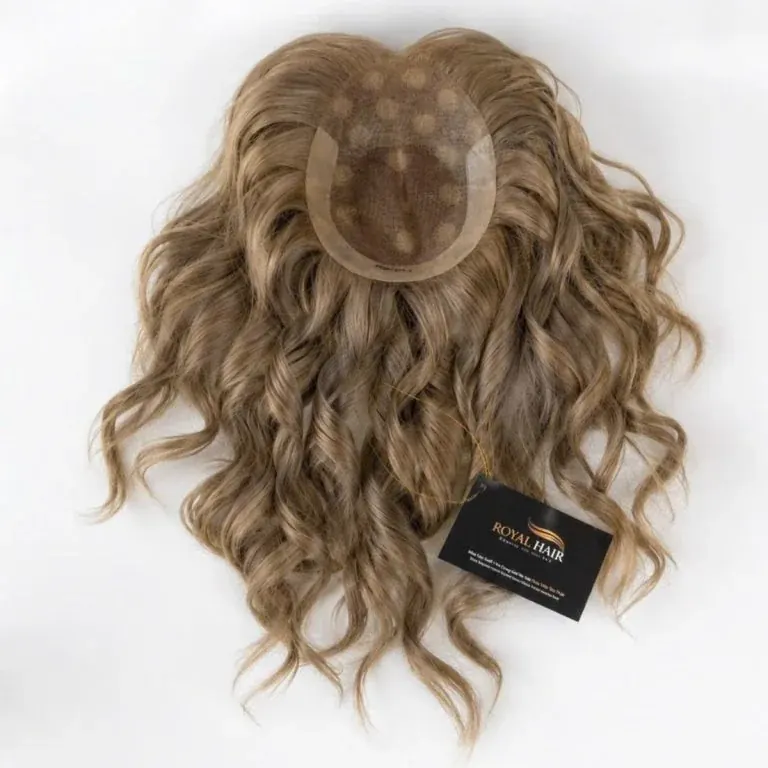 TOP22 CHLOE – Premium Crown Coverage Hair Topper 6.5×8″, Medium Blonde Highlight 35-40cm