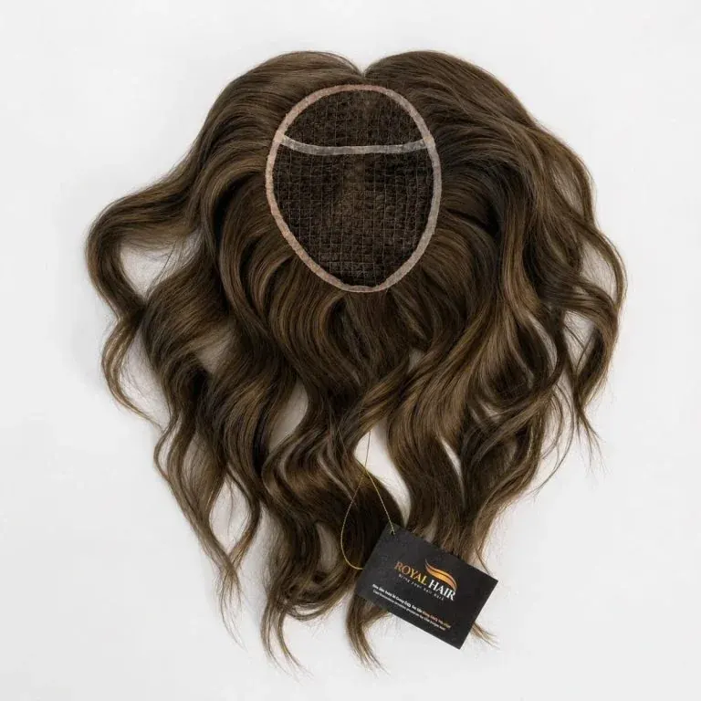 TOP24 NATALIE – Fishnet Hair Topper 5.5×7″, Hair 30-35cm, Lightweight Crown Coverage for Women