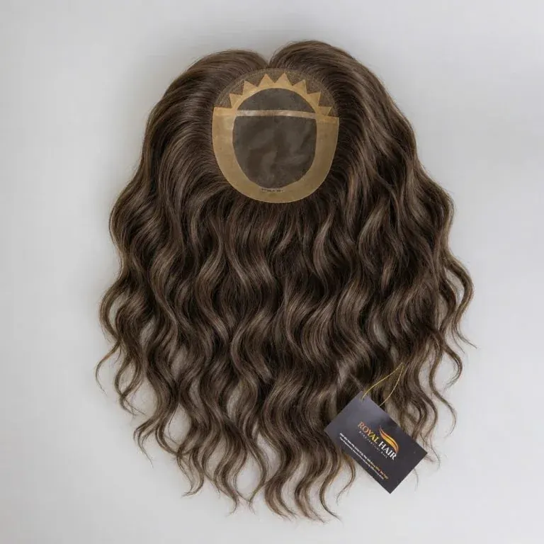 TOP29 FLORA – 7.5×8″ Lace Front Mono Topper, Natural Hairline Solution, Hair Length 35-40cm