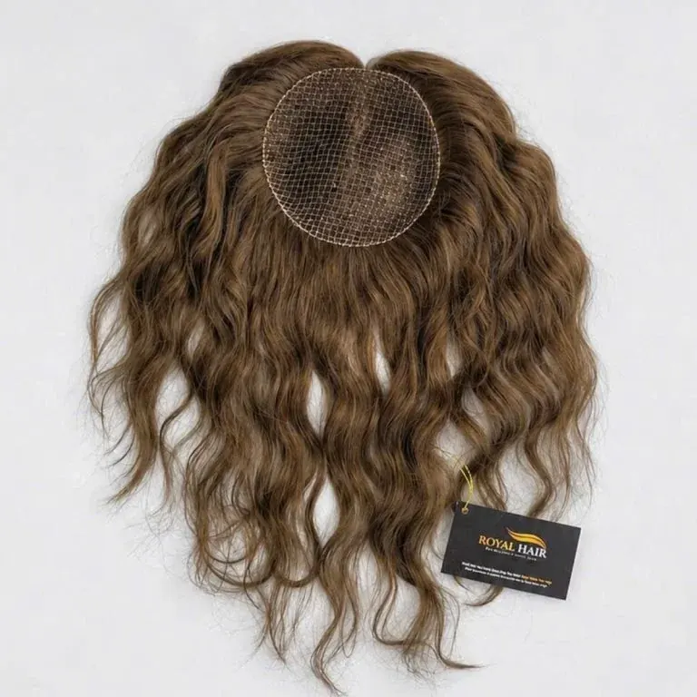 TOP30 LILY – Fishnet 5x5mm Hair Topper 6.5×6.5″, Hair Length 40-42cm, Full Coverage for Women