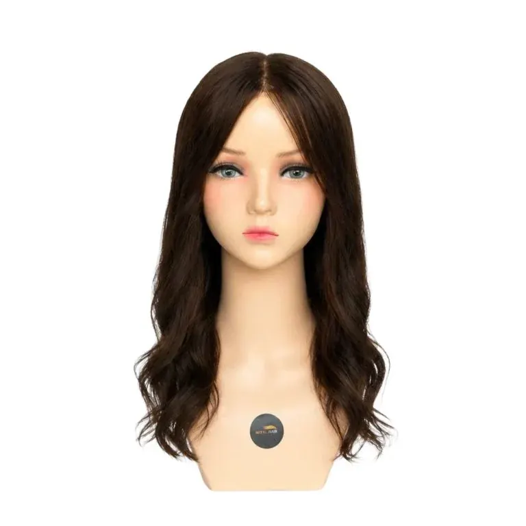 WIG17 IRIS – 16–17″ Hair Length 3/4 Head Human Hair Wig, Comfortable Glueless
