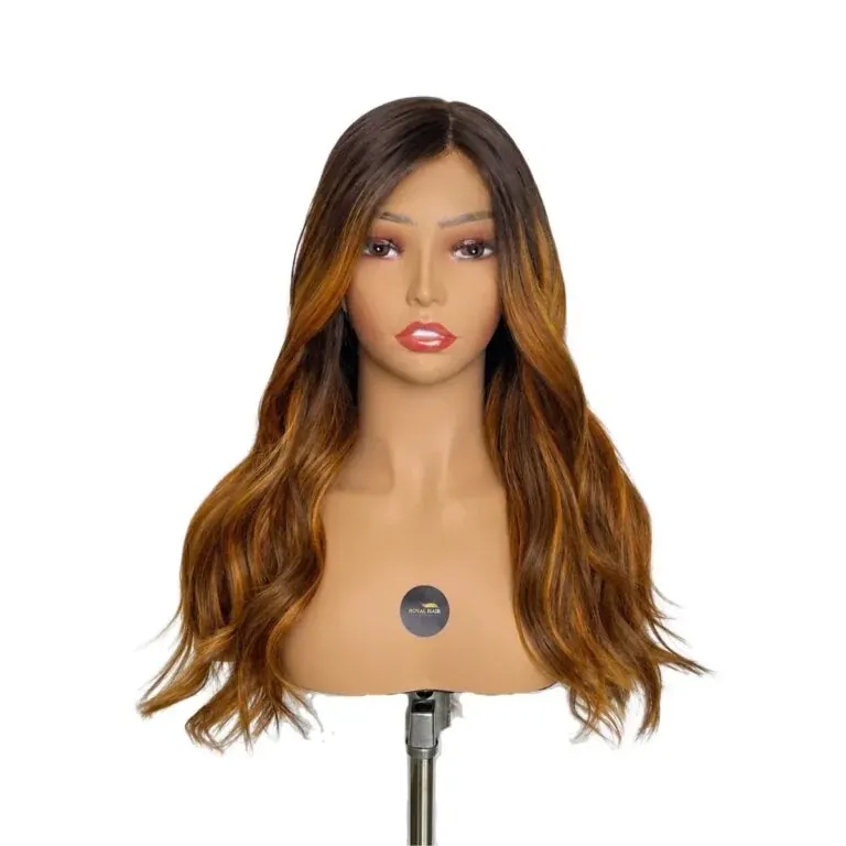 WIG22 LAVENDER- Copper Ombre Lace 360 Wig, Transparrent Lace Hair Length 15-17″