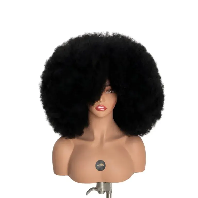 WIG26 QUARTZ – Full Hand-Tied Swiss Lace Afro Human Hair Wig, Hair Length 20″ — product photograph