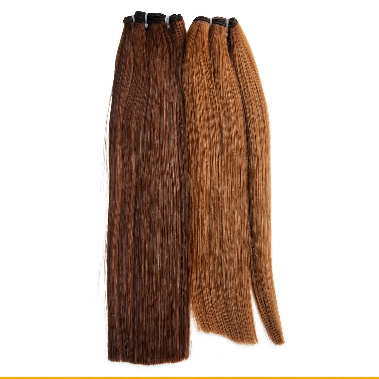 Medium Brown Bone Straight — Vietnamese Remy Machine Weft — product photograph